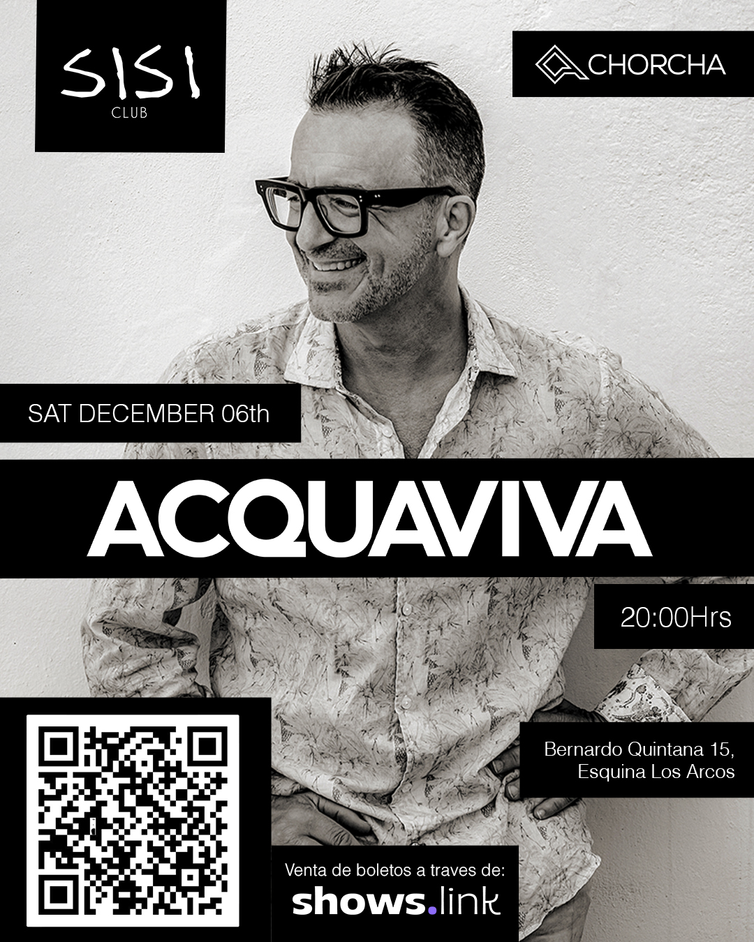 Acquaviva en SISI Club, Querétaro. Este 6 de diciembre,