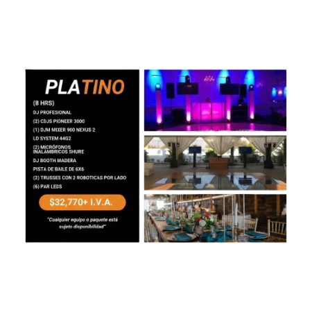 Paquete DJ Platino (8 Horas): Producción de Lujo con Pista e Iluminación Robótica